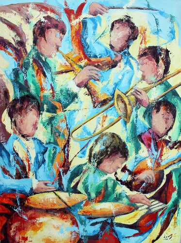 Cercle de jazz de Jean-Luc Lopez, Pintura a la venta en Singulart
