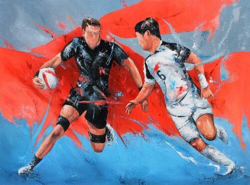Rugby en suspension de Jean-Luc Lopez, Pintura a la venta en Singulart