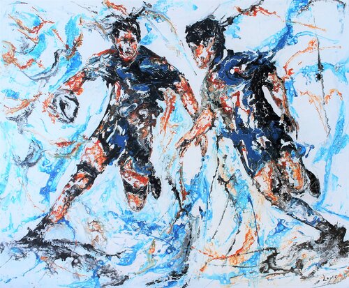 Rugby en fusion von Jean-Luc Lopez, Malerei kaufen auf Singulart