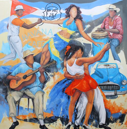 1610 Havana Café by Jean-Luc Lopez, Painting for Sale on Singulart