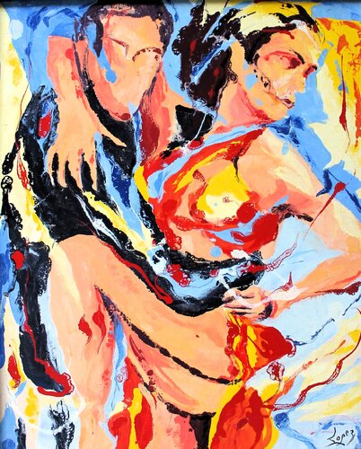 855 Tango enlacé von Jean-Luc Lopez, Malerei kaufen auf Singulart