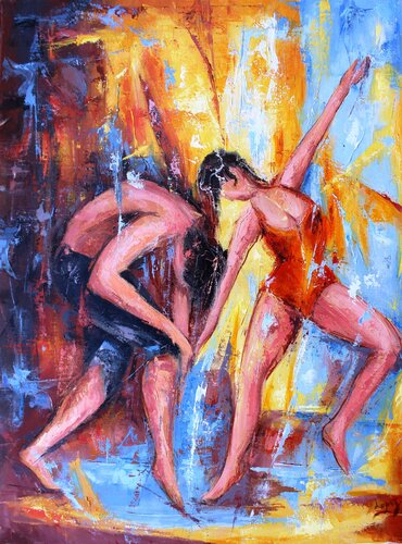 683 Danse moderne di Jean-Luc Lopez, Pittura in vendita su Singulart