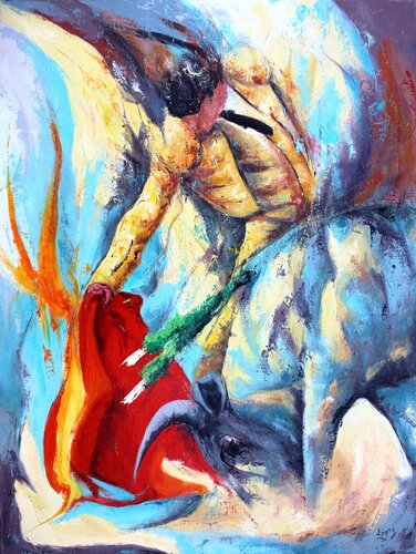 Mouvement de toréador di Jean-Luc Lopez, Pittura in vendita su Singulart