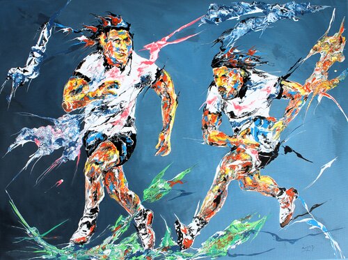 Rugby des îles von Jean-Luc Lopez, Malerei kaufen auf Singulart