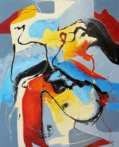 Frissons colorés de Jean-Luc Lopez, Pintura a la venta en Singulart