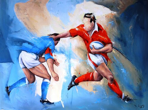 Derby de rugby di Jean-Luc Lopez, Pittura in vendita su Singulart