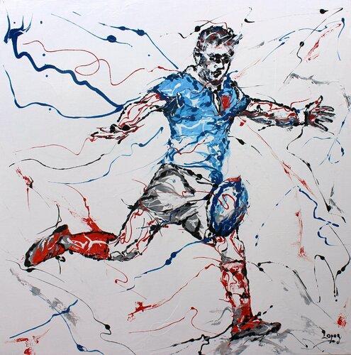 Tourbillon de rugby von Jean-Luc Lopez, Malerei kaufen auf Singulart