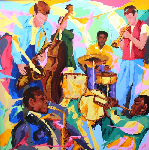 Couleurs de jazz de Jean-Luc Lopez, Pintura a la venta en Singulart