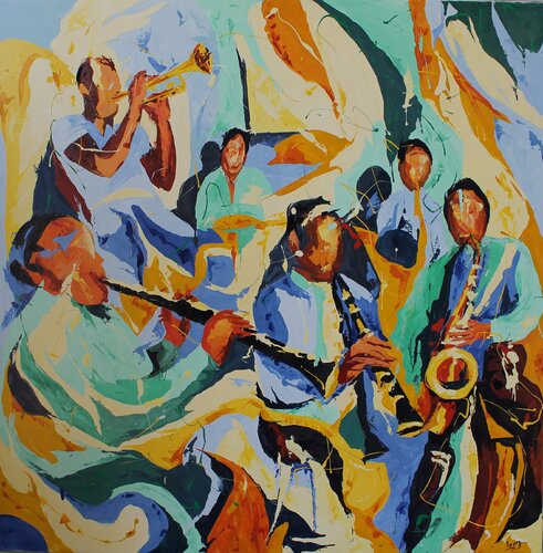 Mouvement de jazz de Jean-Luc Lopez, Pintura a la venta en Singulart