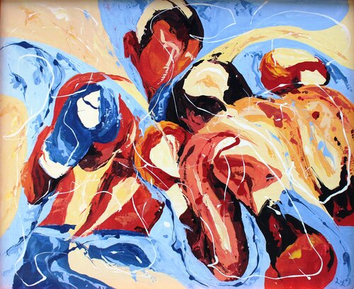 Mouvement de boxe van Jean-Luc Lopez, Schilderij te koop op Singulart