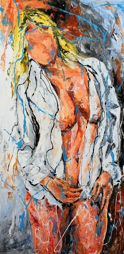 Chemise ouverte von Jean-Luc Lopez, Malerei kaufen auf Singulart