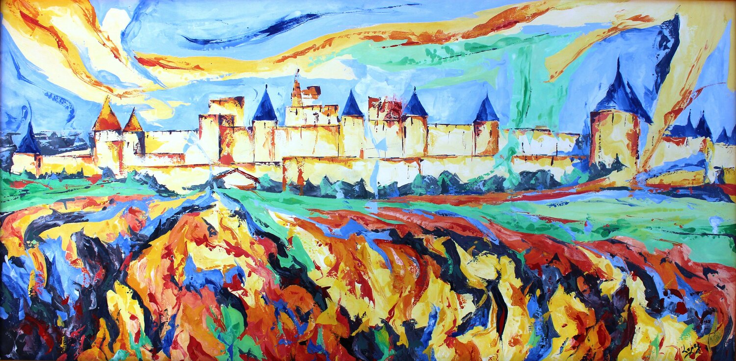 Vignes sur Carcassonne Jean-Luc Lopez