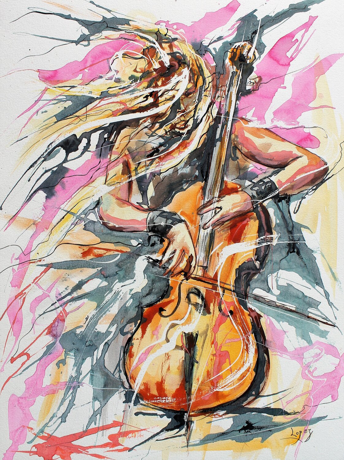 Crinière de violoncelliste Jean-Luc Lopez