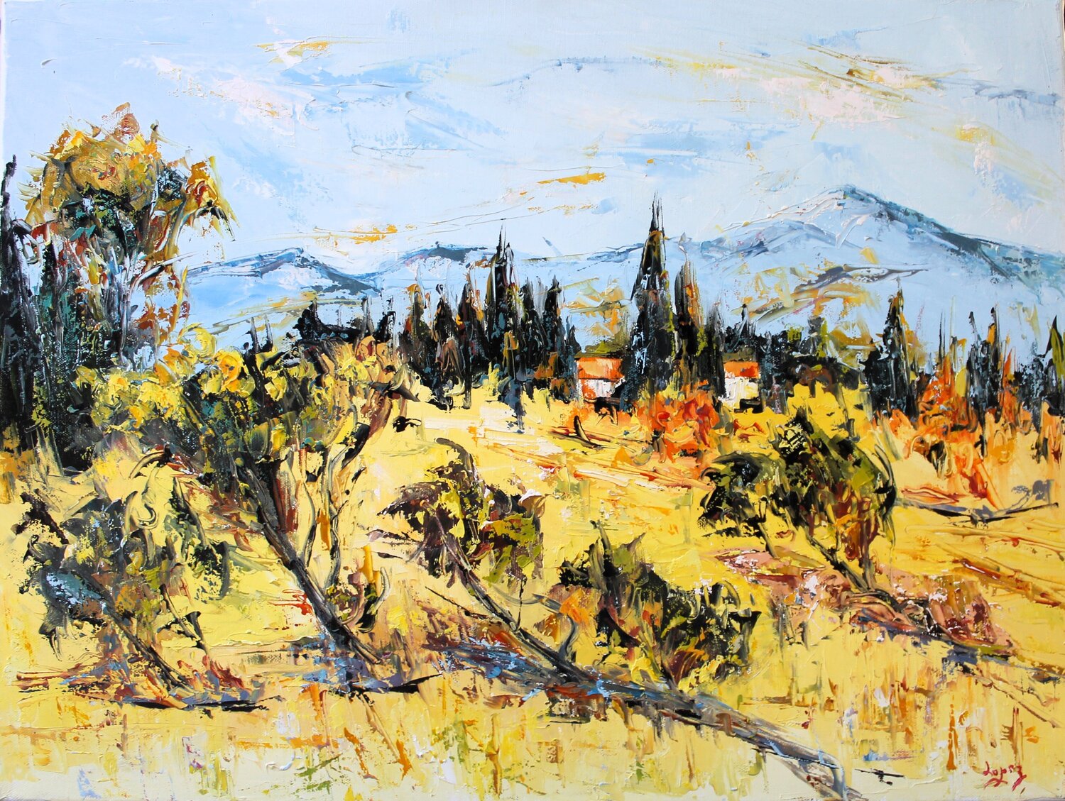 Provence aux cyprès Jean-Luc Lopez
