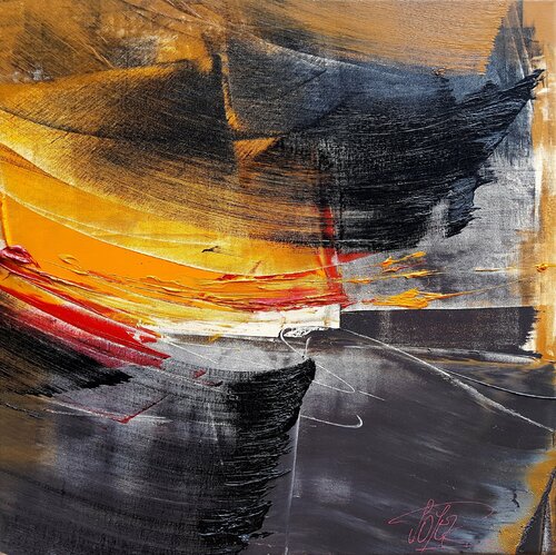 Sans titre - Référence S 52 - Huile sur toile 60x60cm van Jean Soyer, Schilderij te koop op Singulart