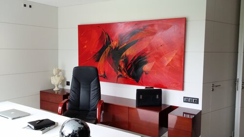 Sans titre - Référence F 54 - Huile sur toile - 120x240cm von Jean Soyer, Malerei kaufen auf Singulart