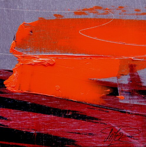 Référence R 80 - Huile sur toile 30x30cm (encadrée caisse américaine) Jean Soyer