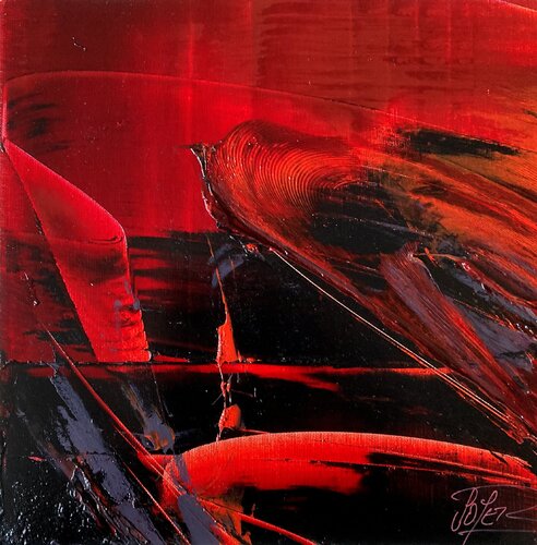 Référence S 185 - Huile sur toile 30x30 (encadrée caisse américaine) von Jean Soyer, Malerei kaufen auf Singulart