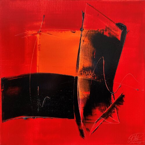 Référence 2003 10 27 - Huile sur toile 60x60cm von Jean Soyer, Malerei kaufen auf Singulart