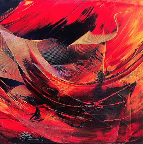Référence E 71 - Huile sur toile 89x89cm von Jean Soyer, Malerei kaufen auf Singulart