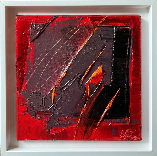 Référence 2003 06 29 - Huile sur toile 25x25cm + cadre von Jean Soyer, Malerei kaufen auf Singulart