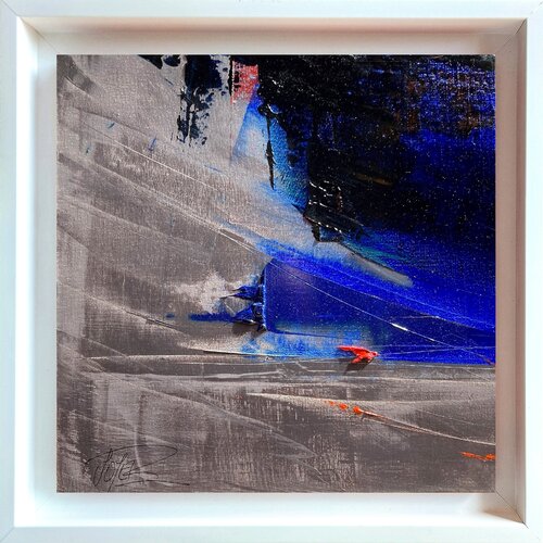 Référence 04 01 03 - Huile sur toile 50x50cm + caisse américaine blanche van Jean Soyer, Schilderij te koop op Singulart