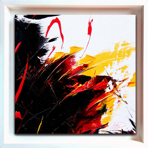 Référence D 06 - Huile sur toile 50x50cm - Caisse américaine blanche (possible en NOIR) van Jean Soyer, Schilderij te koop op Singulart