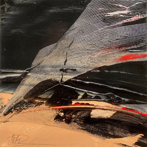 Référence S 211 - Huile sur toile 30x30cm - encadrée caisse américaine blanche di Jean Soyer, Pittura in vendita su Singulart