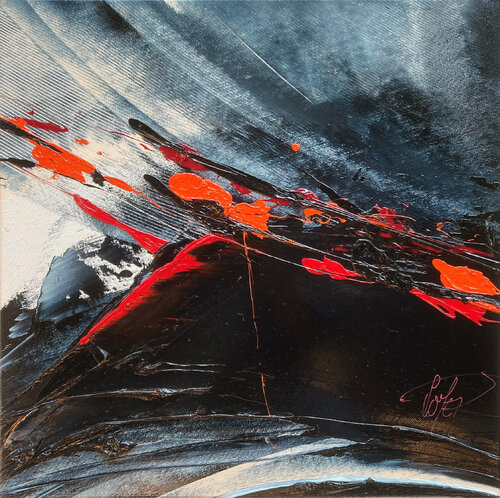 Référence S 194 - Huile sur toile 40x40cm encadrée caisse américaine blanche van Jean Soyer, Schilderij te koop op Singulart