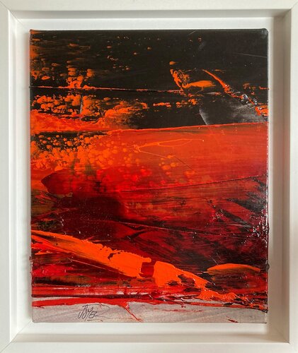 Référence P 40 - Huile sur toile 27x22cm encadré caisse américaine blanche van Jean Soyer, Schilderij te koop op Singulart