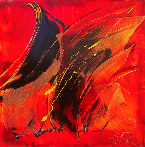 Référence E 30 - Huile sur toile 100x100cm von Jean Soyer, Malerei kaufen auf Singulart