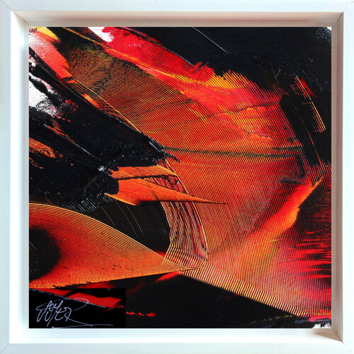 Référence D 17 - Huile sur toile encadrée caisse américaine blanche - format 40x40cm van Jean Soyer, Schilderij te koop op Singulart