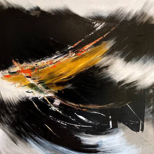 Référence S 283 - Mixte sur toile 120x120cm Jean Soyer