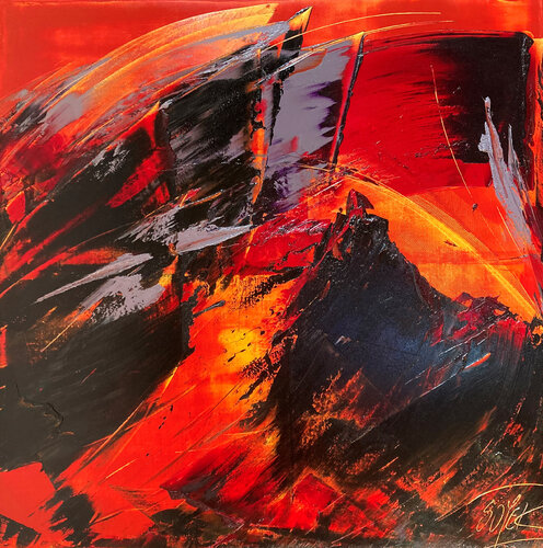 Référence L 05 - Huile sur toile 120x120cm von Jean Soyer, Malerei kaufen auf Singulart