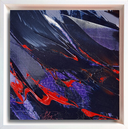 Réf. E 102 - Huile sur toile 50x50cm - Encadrée caisse américaine blanche van Jean Soyer, Schilderij te koop op Singulart