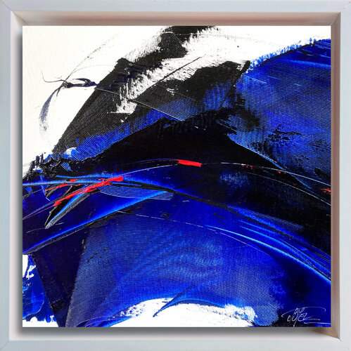 Référence S 225 - Huile sur toile 60x60cm encadrée caisse américaine blanche von Jean Soyer, Malerei kaufen auf Singulart