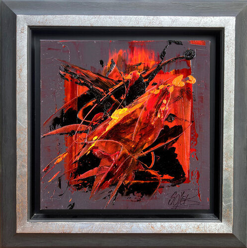 Référence 07 04 17 - Huile sur toile 40x40cm avec cadre à la feuille d'argent by Jean Soyer, Painting for Sale on Singulart