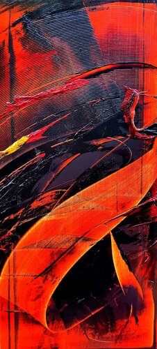 Sans titre - Référence H 01 - Huile sur toile 75x35cm van Jean Soyer, Schilderij te koop op Singulart