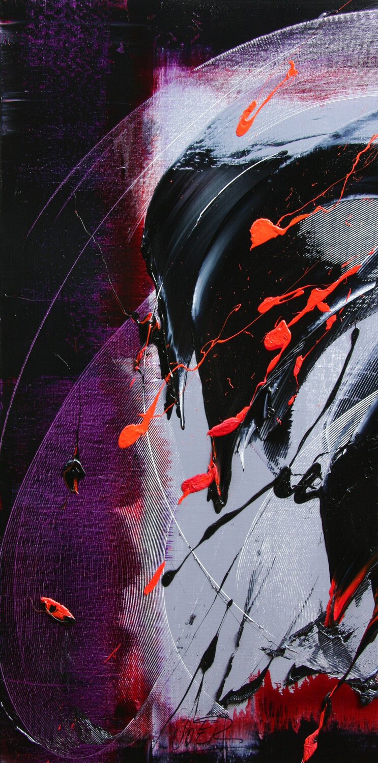 Sans titre - Référence F 38 - Huile sur toile 120x60cm Jean Soyer