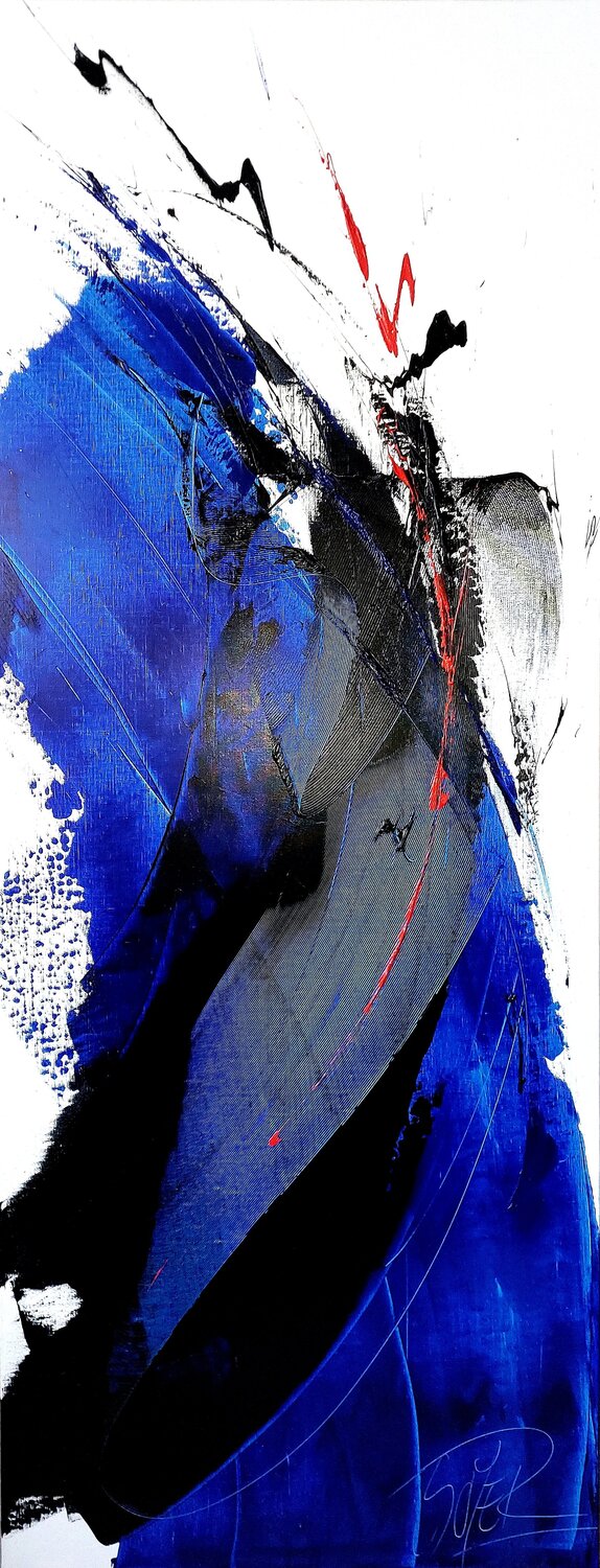 Référence S 217 - Huile sur toile 180x70cm Jean Soyer