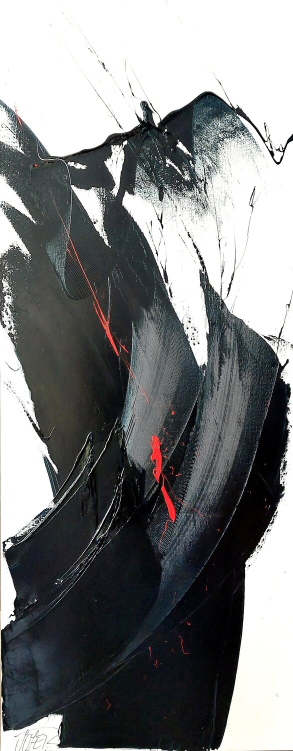 Référence F 33 - Huile sur toile 180x70cm Jean Soyer