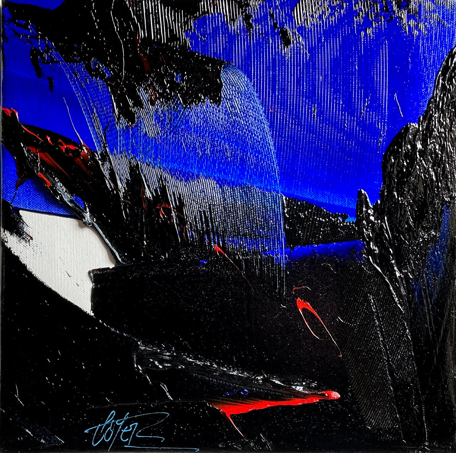 Réf. S 252 - Huile sur toile 30x30cm Jean Soyer Originalgemälde zu verkaufen