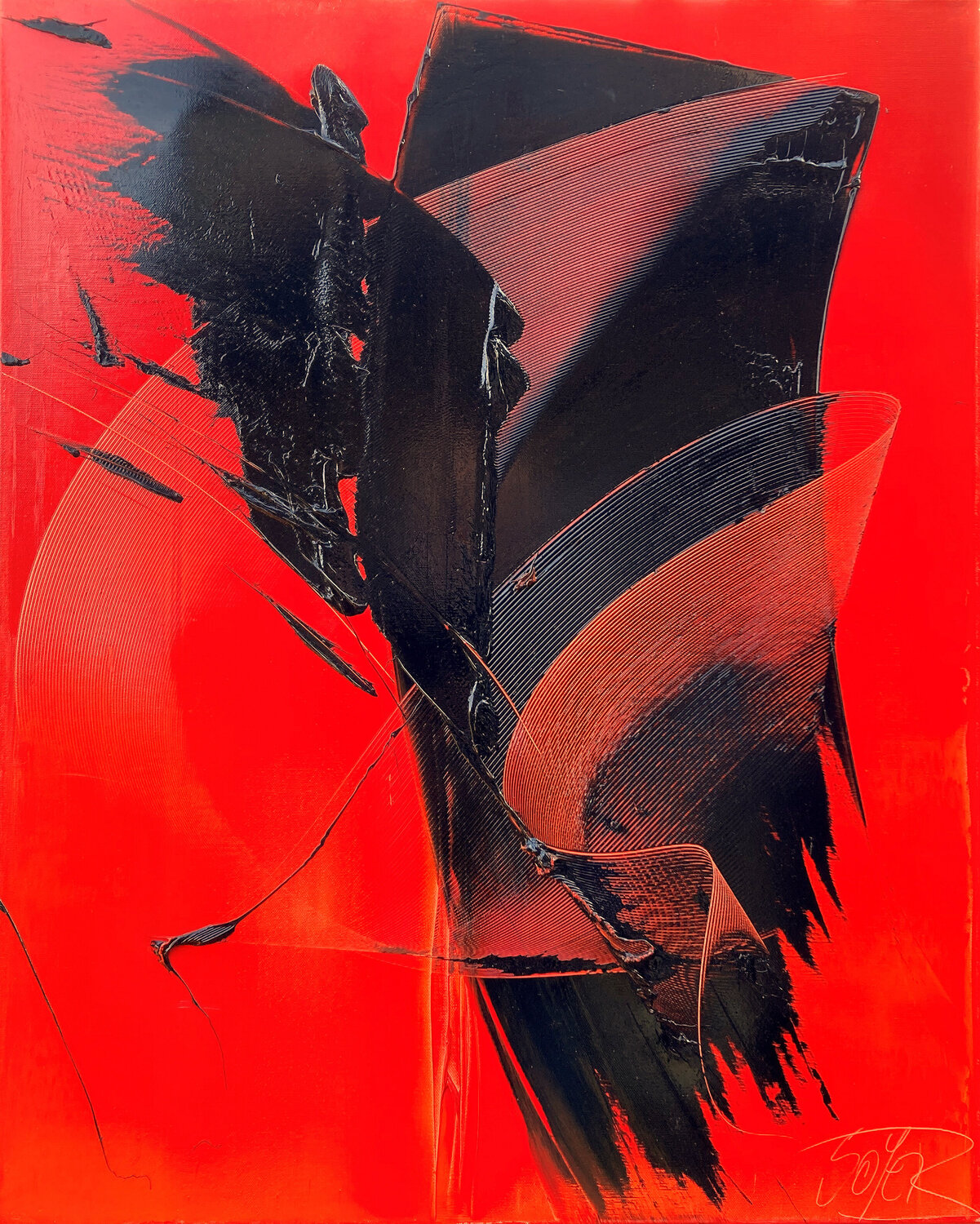 Référence B 38 - Huile sur toile 81x65cm Jean Soyer Originalgemälde zu verkaufen