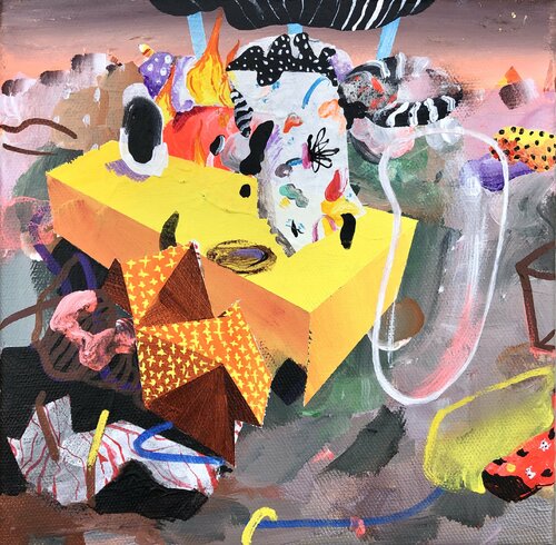 Cosmic Junk II van Edith Torony, Schilderij te koop op Singulart