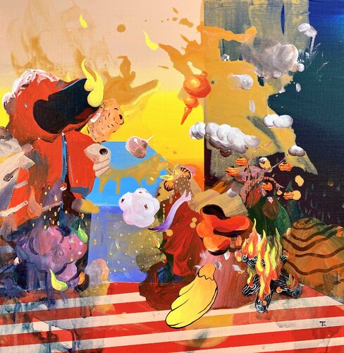 Meet me where the wild things grow IV van Edith Torony, Schilderij te koop op Singulart