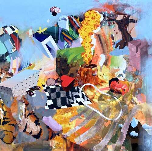 Meet me where the wild things grow VII by Edith Torony, 회화 for Sale on Singulart