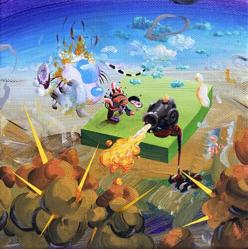 Playing War 6 von Edith Torony, Malerei kaufen auf Singulart