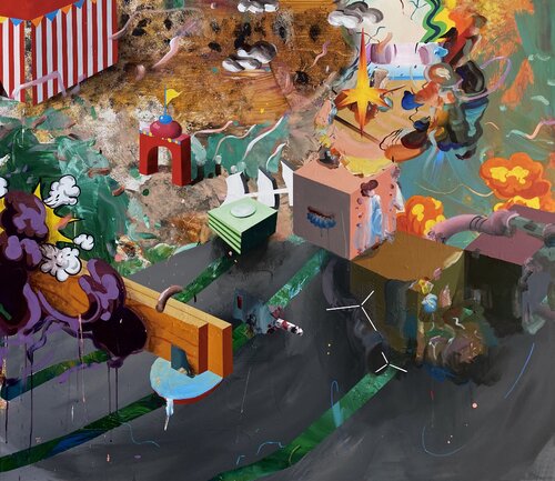 Playing War 8 di Edith Torony, Pittura in vendita su Singulart