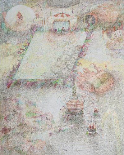 Topography of a Dream VI van Edith Torony, Tekening te koop op Singulart