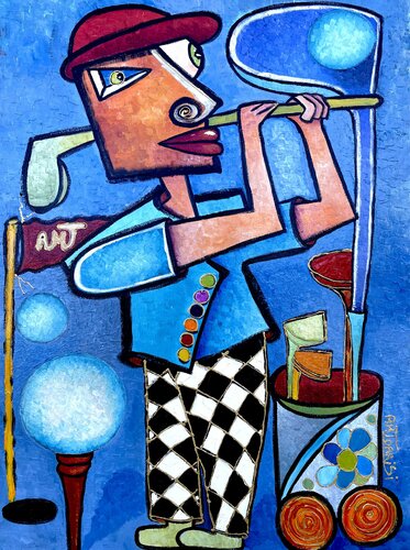 LE GOLFEUR di Anne-Marie Torrisi, Pittura in vendita su Singulart